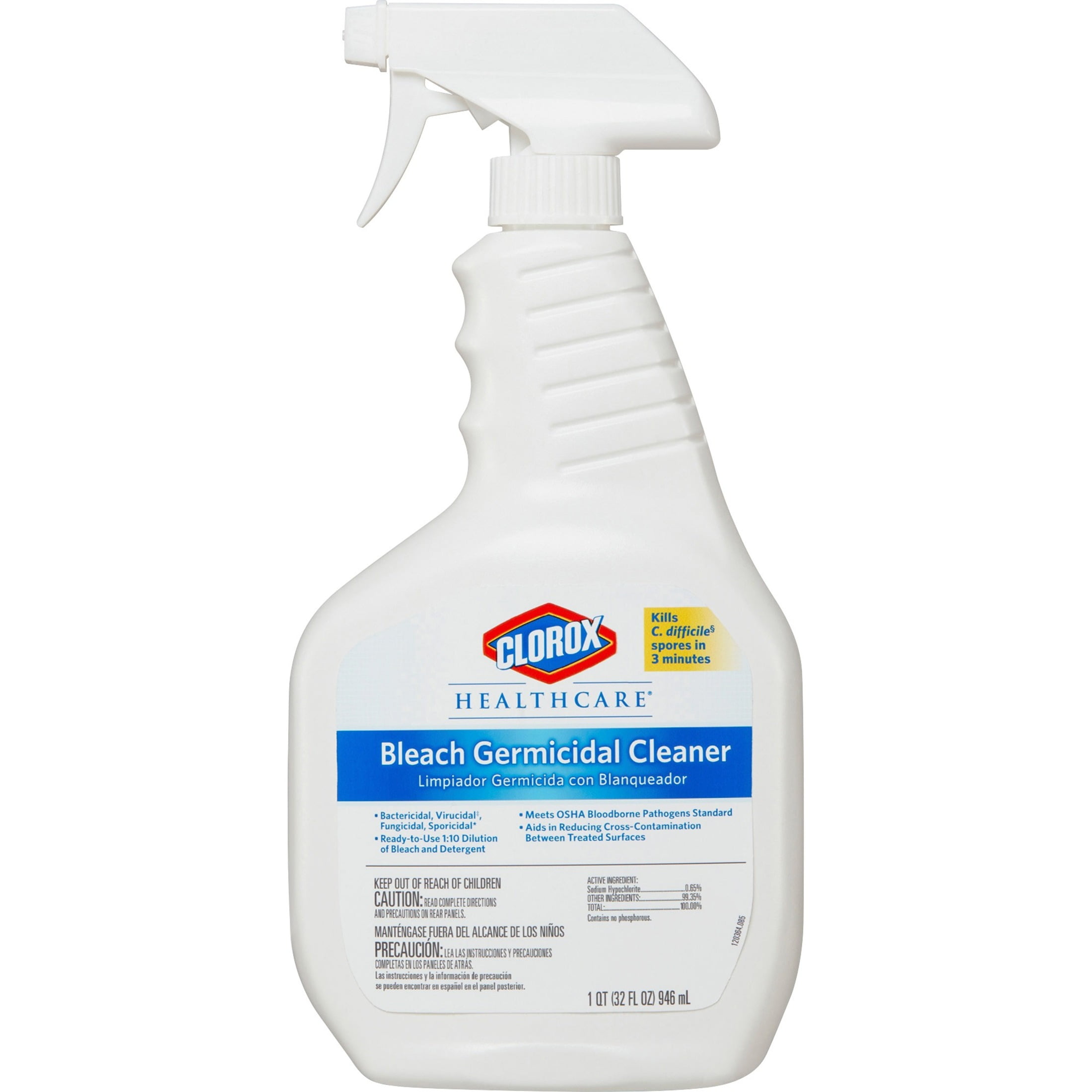 Clorox Healthcare Bleach Germicidal Cleaner, 32oz Spray Bottle