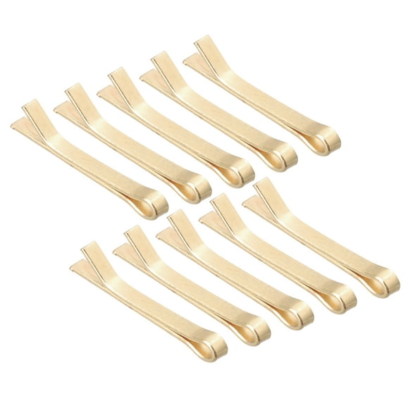 Uxcell 10Pcs Tiny Doll Hair Pins, 0.43" Light Gold Mini Metal Hair Clips Bobby Pins