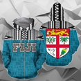 thumbnail image 4 of Sudadera con capucha y cremallera con estampado de estilo marinero dorado en 3D de Fiji para hombre y mujer, novedad de 2024, sudadera informal de gran tamaño, jersey deportivo, ropa Y2k, 4 of 5