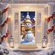 thumbnail image 4 of Uuiauoio Christmas Door Cover Decorations Set with Patterns Holiday Party Festival Scene Hanging Cloth for Front Door Indoor Wall Fireplace Mantel Christmas Tree Background Decor, 4 of 6