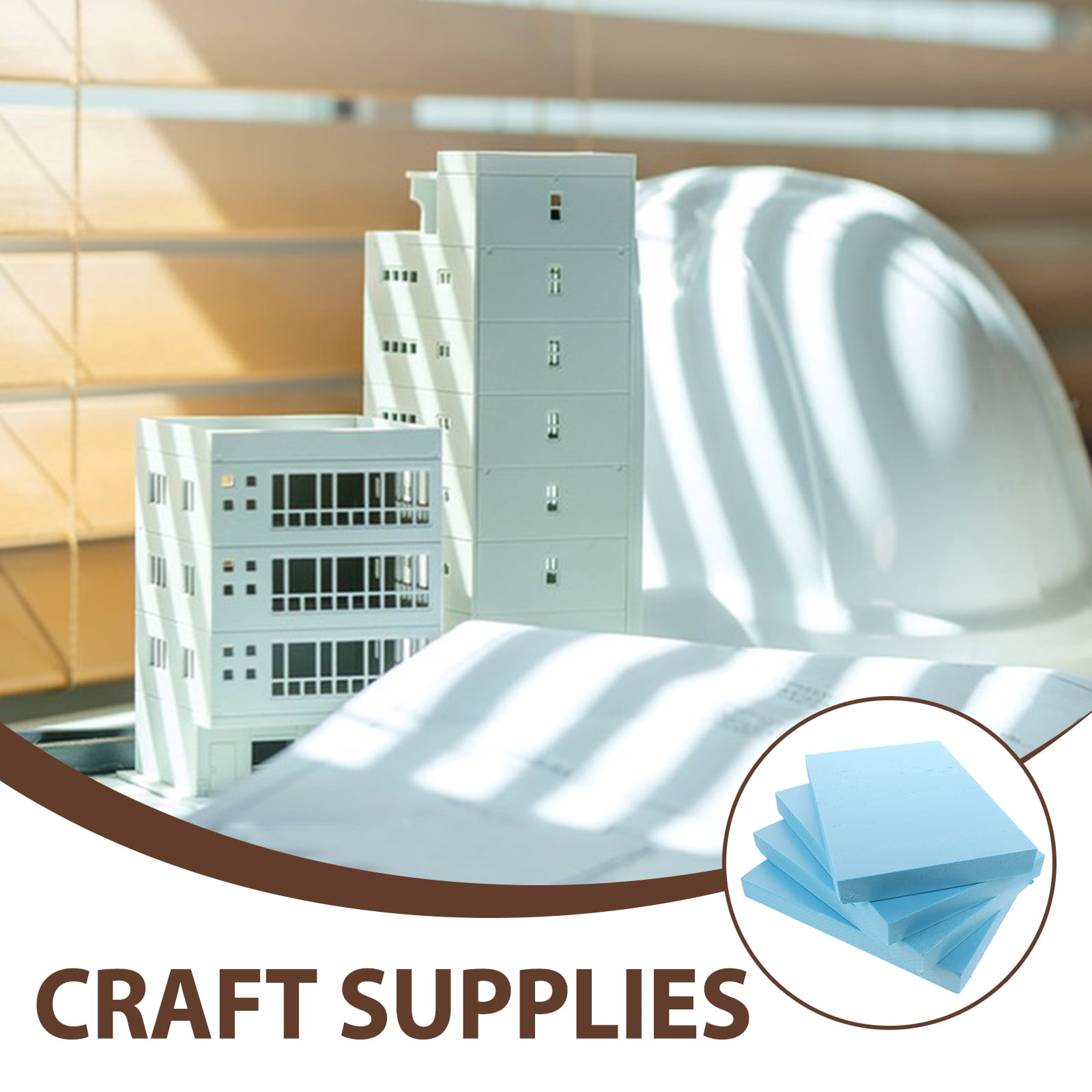 4pcs Crafts Foam Blocks Rectangular Polystyrene Foam Bricks for Art Sculpting Flower Arrangements Sculpture Modeling School and Home DIY