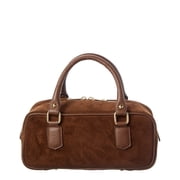 Italian Leather Top Handle Bag, Brown