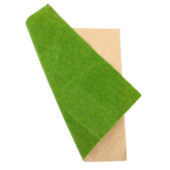SEWOART fake grass for project Artificial Turf Mat Yellow Green 1Pcs Rectangular for DIY Projects 9.8*9.8*0.2in