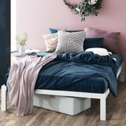 Zinus Mia 14 White Metal Platform Bed Frame, Queen