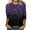 Blue, variant on Luxalzxs Plus Size Tops for Women Casual 3/4 Length Sleeve Pullover Top Sequin Sparkly Glitter Tee Loose Fit Crew Neck Blouse Tunic Tops