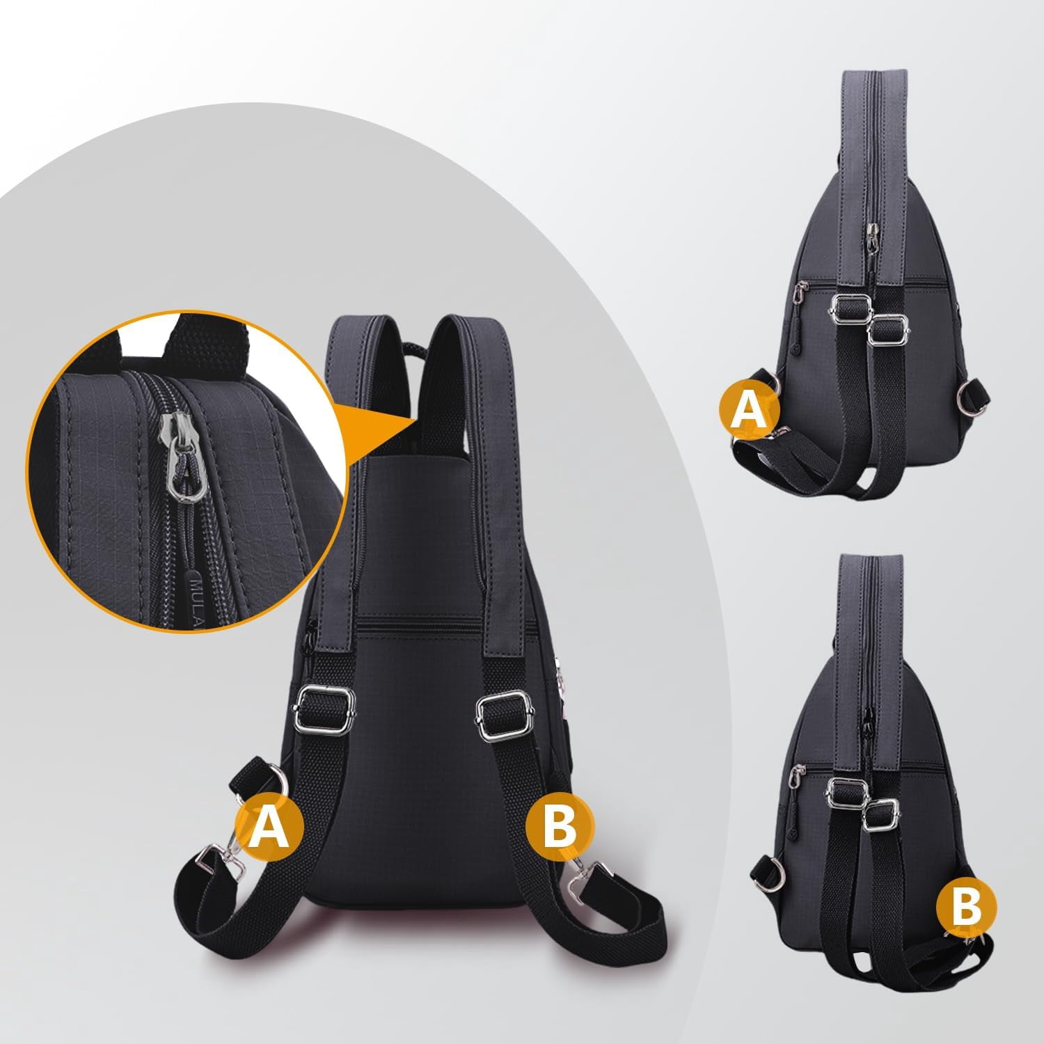 Crossbody Bag for Women, Multi-Pocket Waterproof Shoulder Carry Bag, Sling Bag Backpack for Travel/Outdoor/Hiking/Daily Use
