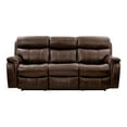 thumbnail image 2 of Furniture of America Colopolis Leather Brown Power Reclining Sofa with USB Port, 2 of 14
