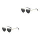 thumbnail image 1 of Gafas de sol en forma de corazón Sonducket con montura de metal dorado y lentes TAC negro 2Conjunto, 1 of 6