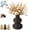 C, variant on Boho Wicker Vase Gourd Shaped, Farmhouse Table Centerpiece (B) | Natural willow desktop vase enhances bookshelf or entryway style. Durable woven design wont break. Best for dry floral stems