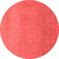 thumbnail image 1 of Ahgly Company Indoor Round Abstract Red Modern Area Rugs, 5' Round, 1 of 4