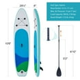 thumbnail image 5 of Preenex Inflatable Paddle Board for Adults 10'6" Hybrid SUP Board Set w Air Pump, Green, 5 of 10