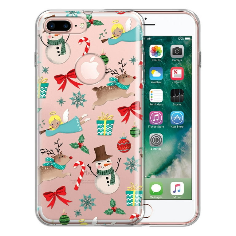 WIRESTER Christmas Pattern Reindeer Angel Snowman Transparent Soft