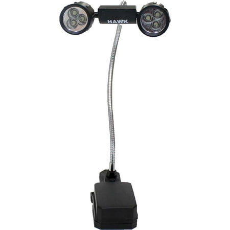 Adjustable Clip-On Work Lamp - Twin 3-LED Rotating Lights & Bendable Neck  (FAROL: