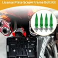 thumbnail image 2 of Tornillos de matrícula universales para motocicleta M6 de Unique Bargains, 82 mm, kit de tornos de matrícula antirrobo de aleación de aluminio verde, 4 piezas, 2 of 6