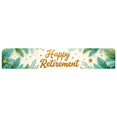 thumbnail image 2 of Leaf Pattern Happy Retirement Banner Decorative Design Greenery Theme Nature Motif for Retirement Party Outdoor Celebration Garden Event, 2 of 8