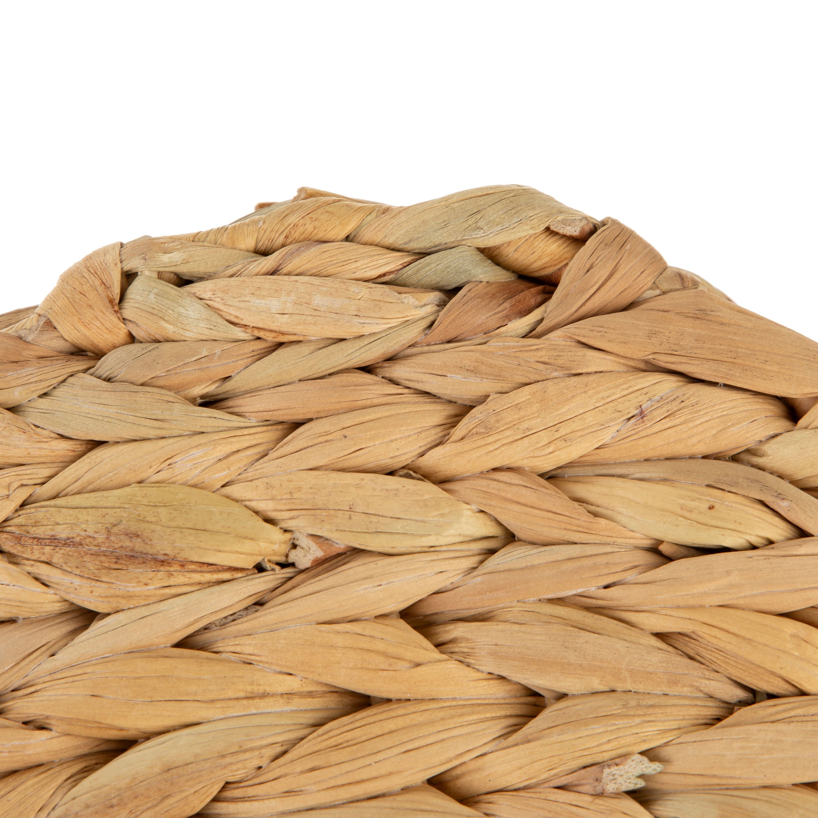 Homezone 7" Open-Weave Tapered Natural Water Hyacinth Basket