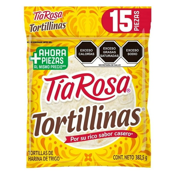 Tortillas de Harina Bimbo Tía Rosa Tortillinas 15 pzs