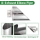 thumbnail image 5 of Punta de escape hacia abajo de 3" ID de Unique Bargains, acero inoxidable T304, pulido de superficie, tubo de codo de doble mandril de 9.1" de longitud total, adecuado para salidas de escape de 6" OD, 5 of 7