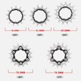 thumbnail image 3 of Single 1 Speed Cassette Cog Fixed Gear Conversion Set time using.   The set for 7-10s Hubs Black, 3 of 9
