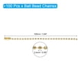 thumbnail image 2 of Uxcell Ball Bead Chain Beaded Necklace Chains 4 Inch 2.4mm/0.1inch for Jewelry Making,Pack of 100(Yellow), 2 of 6