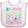 thumbnail image 3 of Inktastic Jane Austen Good Opinion Quote Girls Baby Bib, 3 of 4