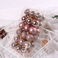 thumbnail image 2 of 40mm/1.57" Shatterproof Plastic Christmas Ball Ornaments Decorative Xmas Balls Baubles Set Delicate Decorations (36 Counts, Rose Gold), 2 of 7