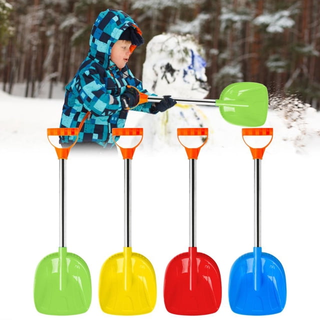 Feltree Pelle à Neige pour Enfant avec Manche en Acier Inoxydable Pelle pour Enfants pour la Neige Poignée en D Robuste Manche en Métal Pelle à Neige 23 Po