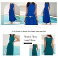 thumbnail image 4 of BTFBM Summer Maxi Dresses for Women Spring Sleeveless Casual Ruched High Waisted Long Sundress Flowy Beach Dress, 4 of 9