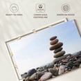 thumbnail image 6 of Elephant Stock Seaside Stone Stack Wall Art - Horizontal Canvas Wall Art - Living Room Wall Decor - Wellness Canvas - Gray And Blue Decor - 12" x 8", 6 of 8