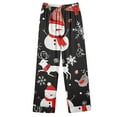 thumbnail image 4 of Lorytime Christmas Pajamas Set for Women Snowman Long Sleeved Collared Tops Elastic Waist Pants Festive Sleepwear, 4 of 4