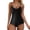 Black #012, variant on Womens Tankini Push Up Tummy Control Swimsuit Knot Front Bathing Suit Green M