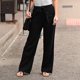 thumbnail image 1 of Pntutb Moda Mujer Sólido Vendaje Suelto Casual Pierna Ancha Leggings Parte Inferior Pantalones Largos Pntutb Pntutb-2695, 1 of 6
