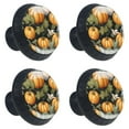 thumbnail image 2 of 4 Pcs Thanksgiving Pumpkin Knobs for Kitchen Cabinet Cupboard Dresser Bookcase Drawer Pulls Handles Round Home Decor, 2 of 8