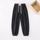 thumbnail image 4 of Odeerbi 2-12 Años Niñas Algodón Pantalones de Ejercicio Deportes Jogger Pantalones Verano Cintura Elástica Joggers, 4 of 5