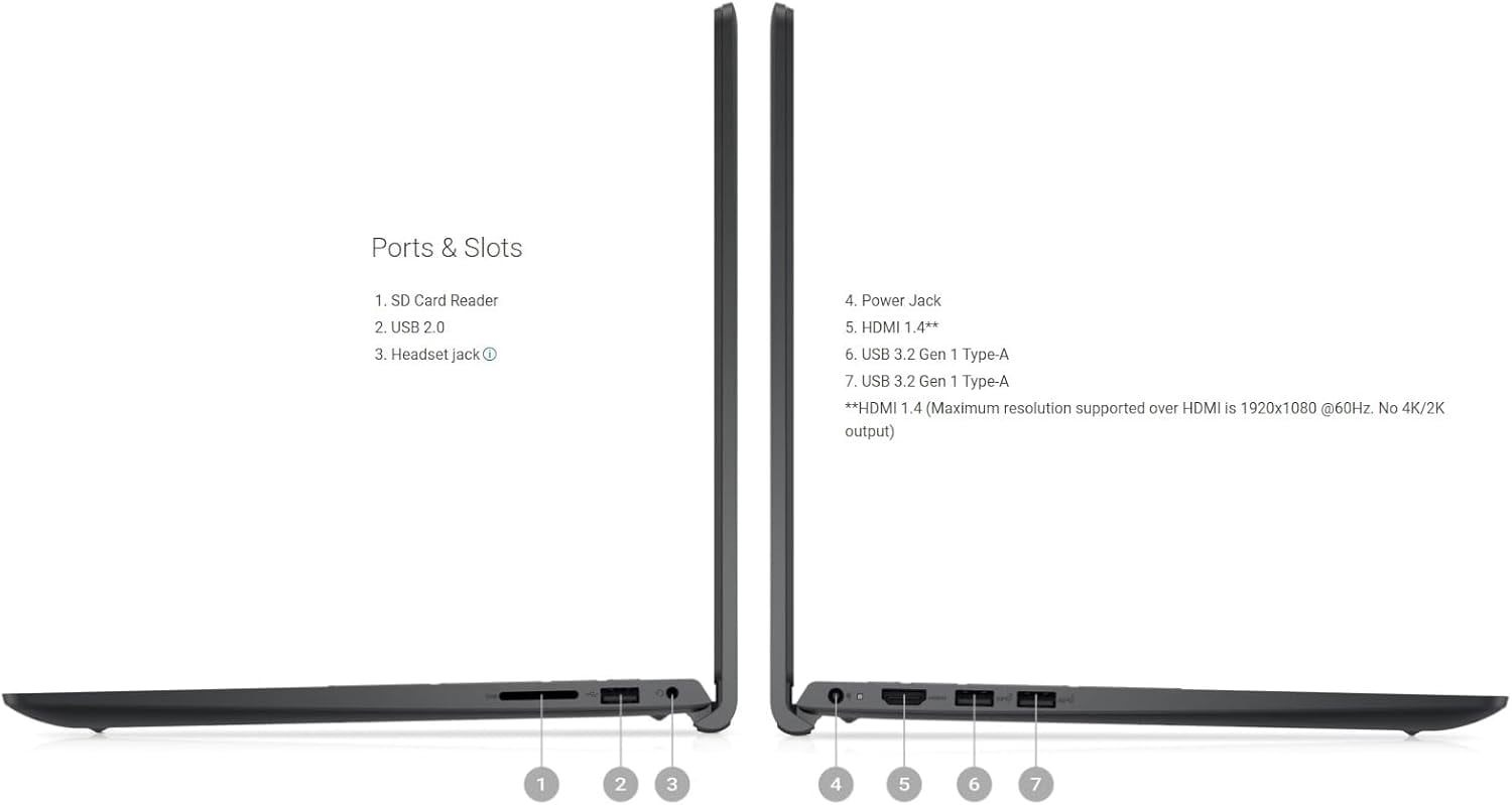 Dell Inspiron 15 Laptop – 15.6″ FHD Touchscreen, Intel Core i7‑1355U, 16GB RAM, 512GB SSD, Lifetime Microsoft Office, HDMI, Wi‑Fi 6, Bluetooth, Windows 11 Pro, Black