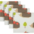 thumbnail image 5 of GZHJMY Soft Reusable Satin Table Decorative Napkins,20x20InX1 PCSHedgehogs,Family Dinner Wedding Banquet, Cocktail Party, Kitchen,Birthday Party, 5 of 7