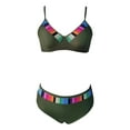 thumbnail image 3 of WILLBEST conjunto de Bikini de Cintura Alta para Mujer, Traje de Baño de Dos Piezas con Nudo Frontal, 3 of 4