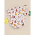 thumbnail image 6 of Caoirhny Baby Boy Girl Romper Casual Rooster Print Round Neck Short Sleeve Jumpsuit Infant Toddler Summer Clothes, 6 of 9