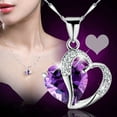 thumbnail image 2 of UDIYO Teardrop Pendant Delicate Cute Lovely Heart Shaped Necklace for Party, 2 of 7