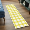 thumbnail image 3 of Farmhouse Farm Runner Rug for Hallway 2x6ft, Minimalism Yellow Buffalo Check Plaid Holiday Theme Non Slip Floor Mat Washable Low-Profile Indoor Carpet for Living Room, Bedroom, Dining Room, 3 of 9