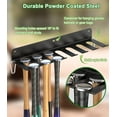 thumbnail image 2 of Wall Mount Baseball Bat Holder, Heavy Duty Metal Bat Rack, Bats Organizer for Dugout Fence Home Garage, Black, 2 of 4