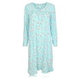 thumbnail image 4 of JEFFRICO Womens Long Sleeve Nightgowns Sleepwear Soft Pajama Dress Nightshirts Plus Size, 4 of 6