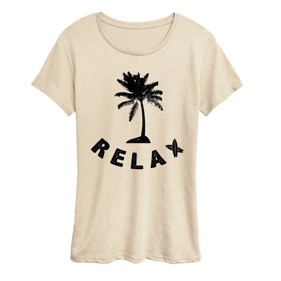 Instant Message - Relax Palm Tree Short Sleeve Graphic T-Shirt