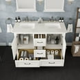 thumbnail image 4 of EVIVA Britney 48 Inch Double Sink Transitional White Bathroom Vanity with White Carrara Quartz Countertop, 4 of 7