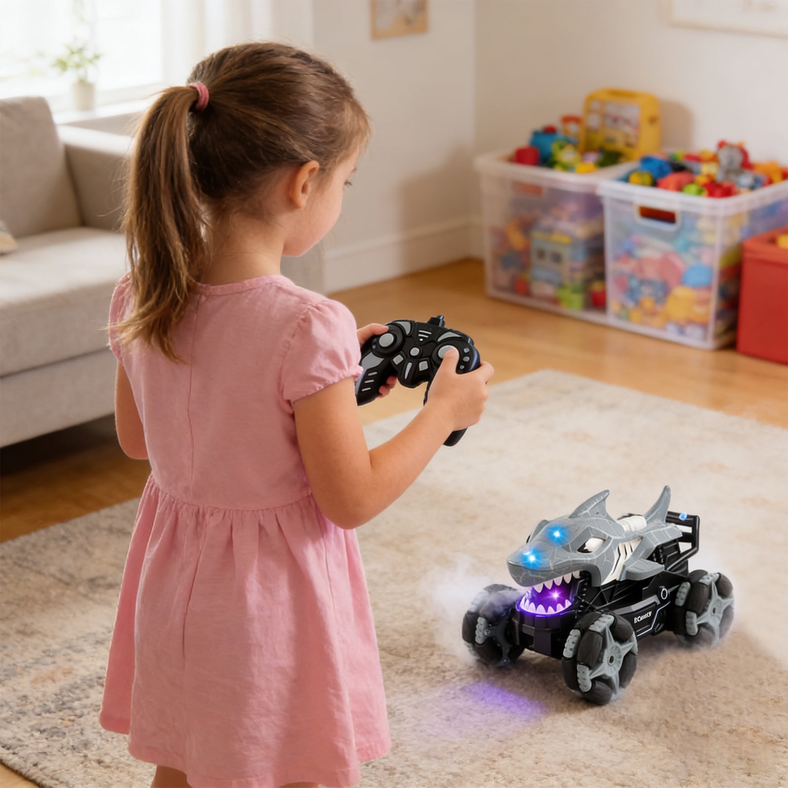 Remote Control Dinosaur Car For Men - Rechargeable RC Dinosaur Toy with Lights and Sounds - Birthday Gift Electric/Robot Dino Vehicle, A, 1Pcs