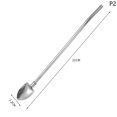 thumbnail image 1 of 2In1Drinking Straws Spoon Creative Stainless Steel Reusable Drinking Straw Watermelon Spoon Bar Milk Coffee Stirring Tool 2, 1 of 6