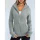 thumbnail image 4 of Sudaderas con Capucha y Cremallera para Mujer, Chaquetas de Forro , Sudaderas de Gran Tamaño, Conjuntos de Moda de Otoño, Suéteres, Ropa de Invierno. Judías L, 4 of 10