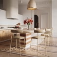 thumbnail image 4 of Liliana Taupe Velvet Bar Stool, 4 of 6