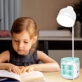 thumbnail image 6 of Qocolhg Eye Protection Desk Lamp LED Desk Lamp, USB Rechargeable Dormitory Bedside Reading Lamp, Dimmable Eye-Caring Desk Lamp, Pen & Phone Holders, for Office Bedroom Dorms, White, 6 of 8