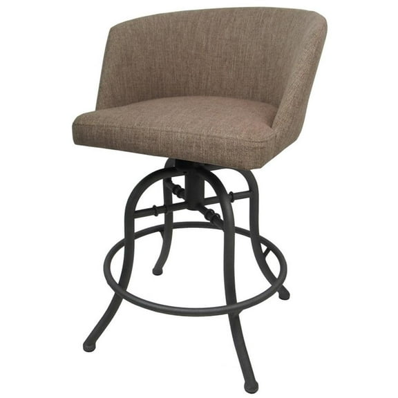 Swivel Tilt Counter Metal Bar Stool 26" Joey - Basin Beige - Grey